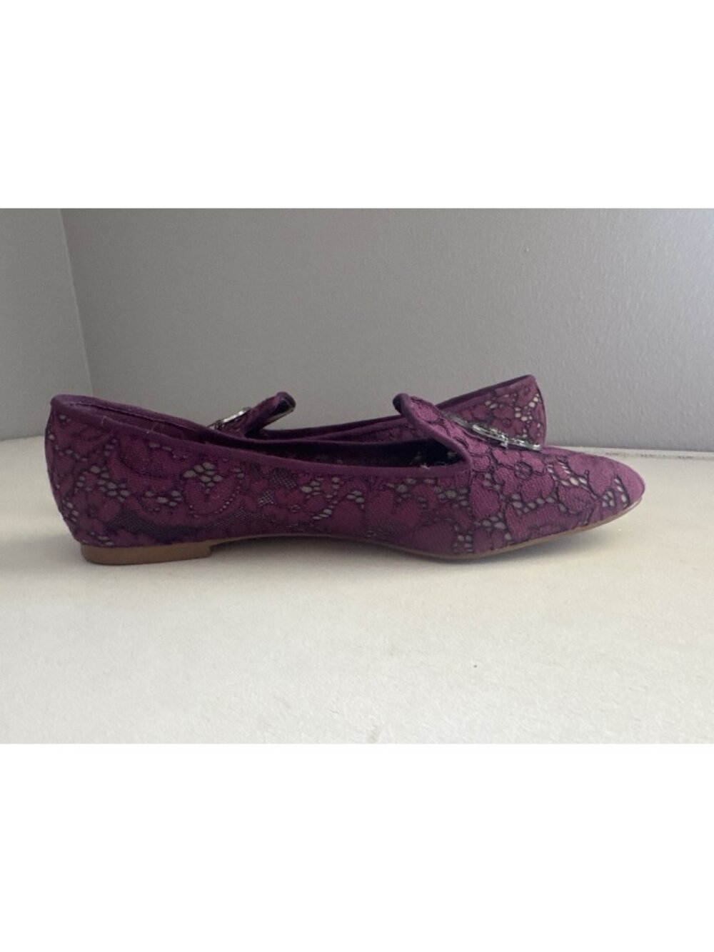 Karl Lagerfeld Womens Shoes Sz 8M Purple Lace Hana2 Loafer Designer WhimsiGoth - Picture 4 of 9
